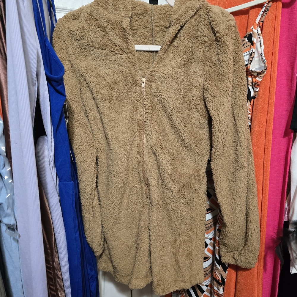 Cozy Tan Teddy Onesie